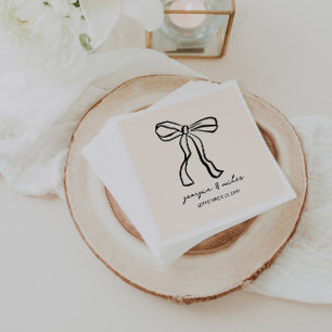 Guardanapo De Papel Retro-Mão Desenhada Casamento Napkins