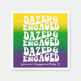 Guardanapo De Papel Retro Mardi Gras Envolvido E Atingido