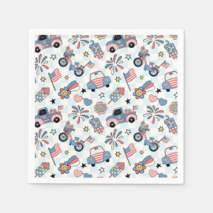 Guardanapo De Papel Retro Patriotic USA 4th of July