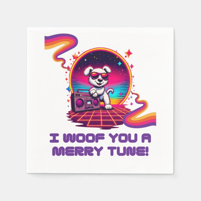 Guardanapo De Papel Retro Poochie Dreamscape (Frente)