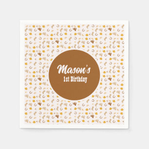 Guardanapo De Papel Retro Rodeo Cowgirl Cowboy Bohemian Aniversário