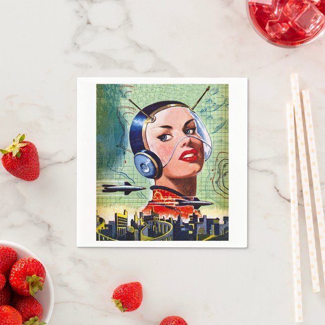 Guardanapo De Papel Retro Science Fiction Paper Napkins (Criador carregado)