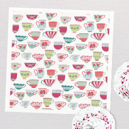 Guardanapo De Papel Retro Tea Party Modern Pastel