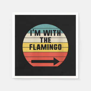 Guardanapo De Papel Retro Vintage, estou com o Flamingo Flamingo