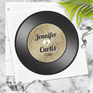 Guardanapo De Papel Retro Vinyl Record Wedkins