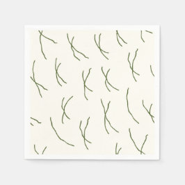 Guardanapo De Papel Retro Warm Abstract Dashes | Cream White