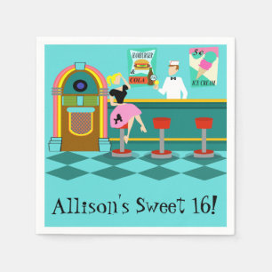 Guardanapo de papel retros customizáveis de fonte