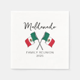 Guardanapo De Papel Reunião da Família da Bandeira do México 