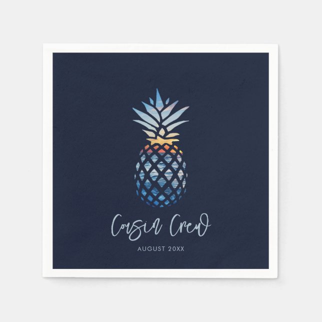 Guardanapo De Papel Reunião da Família Pineapple de Cousin Crew Sunset (Frente)