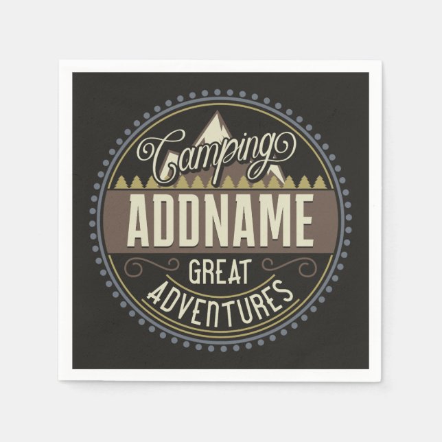 Guardanapo De Papel Reunião de Campanha de Viagem de Camp da Família d (Frente)