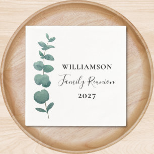 Guardanapo De Papel Reunião Moderna da Família Eucalyptus Elegante