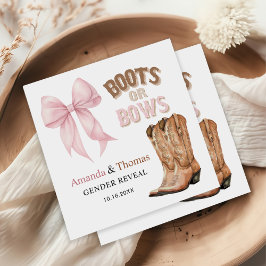 Guardanapo De Papel Revelação de Gênero Ocidental de Boots ou Arcos