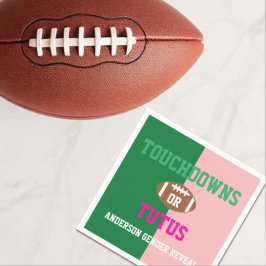 Guardanapo De Papel Revelação de Gênero Touchdowns ou Tutus