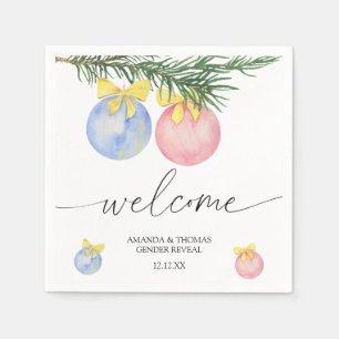 Guardanapo De Papel Revelação de gênero Watercolor Winter Welcome