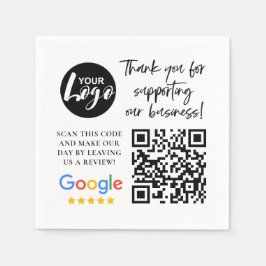 Guardanapo De Papel Revisões do Google Obrigado Logotipo Código QR