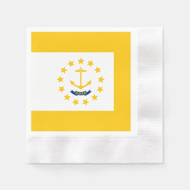 Guardanapo De Papel Rhode Island State Flag Design (Frente)