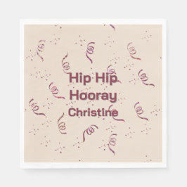 Guardanapo De Papel Ribbon and Confetti Silhouette Birthday Pattern