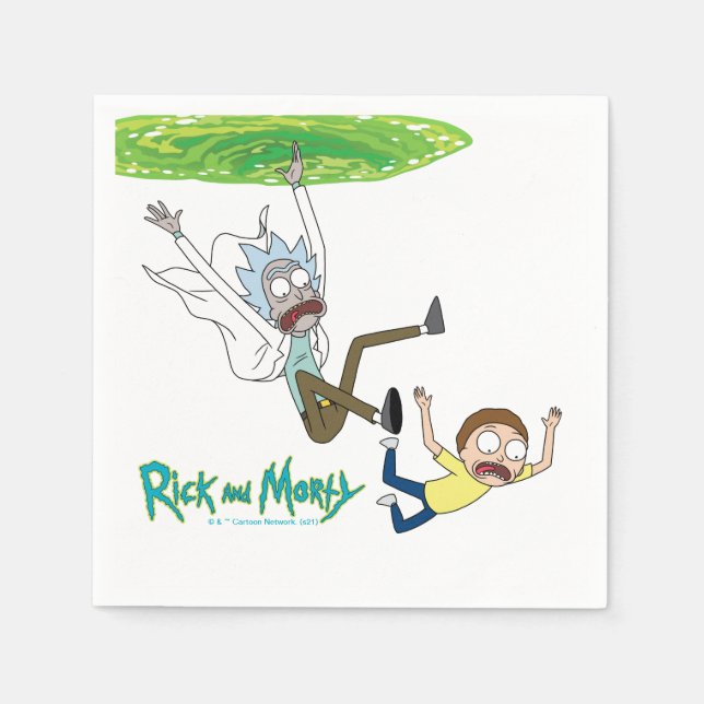 Guardanapo De Papel RICK E MORTY™ | Saída Do Portal (Frente)
