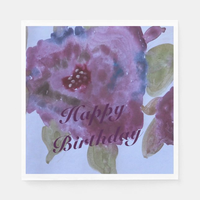 Guardanapo De Papel Rico Roxo-Rosa Abatido Nápoles (Frente)