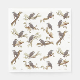 Guardanapo De Papel Rindo Kookaburra - Pássaro Australiano Eucalyptus
