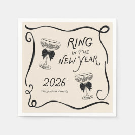 Guardanapo De Papel Ring in the New Year Paper Napkin