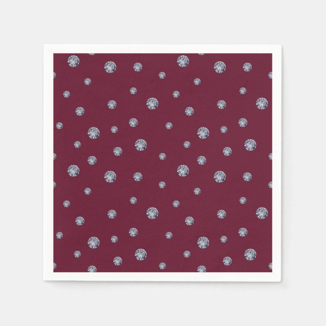 Guardanapo De Papel Rinotronas em vermelho escuro (Frente)