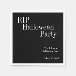 Guardanapo De Papel RIP Halloween Party Black and White