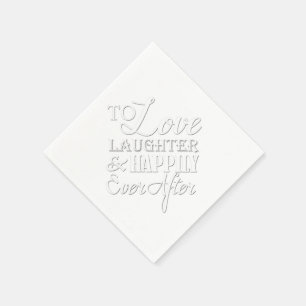 Guardanapo De Papel Riso do amor feliz nunca após Wedding o guardanap