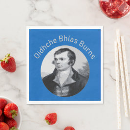 Guardanapo De Papel Robbie Burns - Oidhche Bhlas Burns Cinza Claro