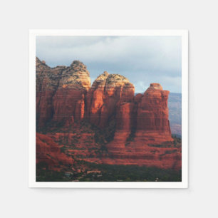 Guardanapo De Papel Rocha Pote de café nublado em Sedona Arizona