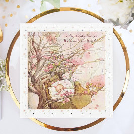 Guardanapo De Papel Rock A Bye Baby Nursery Rhyme Chá de fraldas Napki