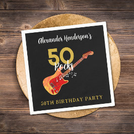 Guardanapo De Papel Rock and Roll 50th Festa de aniversário