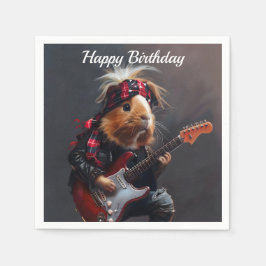 Guardanapo De Papel Rock n Roll Guiné Pig Birthday