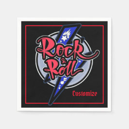 Guardanapo De Papel Rock & Roll Lightning