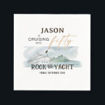 Guardanapo De Papel Rock the Yacht 50th Birthday Personalized Napkin<br><div class="desc">Personalize estes guardanapos de papel para adicionar um toque especial ao seu decoro de festa de aniversário e você e o seu em breve "agitarão o iate" na sua próxima 50ª festa de aniversário.</div>