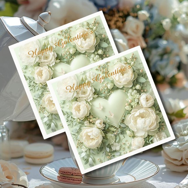 Guardanapo De Papel Rococo Butterfly Garden Galentine Floral Elegance (Criador carregado)