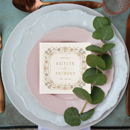 Guardanapo De Papel Rococo Revival Elegant Vintage Floral Wedding