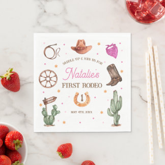 Guardanapo De Papel Rodeo Cowgirl western Birthday Party
