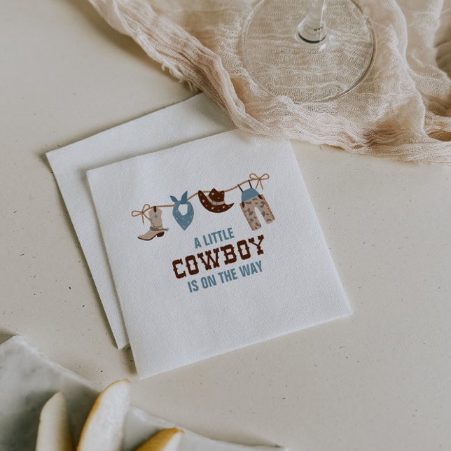 Guardanapo De Papel Rodeo Western Cowboy Chá de fraldas Napkins (Criador carregado)