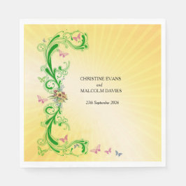 Guardanapo De Papel Rolamentos e Borboletas