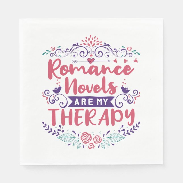Guardanapo De Papel Romance Novels É Minha Terapia (Frente)