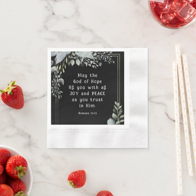 Guardanapo De Papel Romanos 15:13 Deus da Esperança enchem você de ale (Insitu)