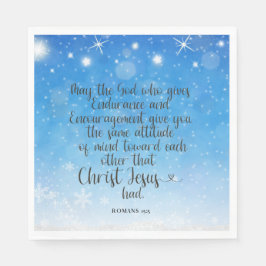 Guardanapo De Papel Romanos 15:5 Papel Verso Bíblia Nápoles