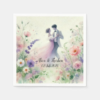 Guardanapo De Papel Romantic Wedding pastell Nr.1
