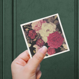 Guardanapo De Papel Romântica Casamento Floral de Moody Black