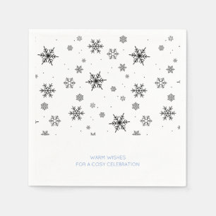 Guardanapo De Papel Romântica Flocos de Neve Casamento no inverno de P