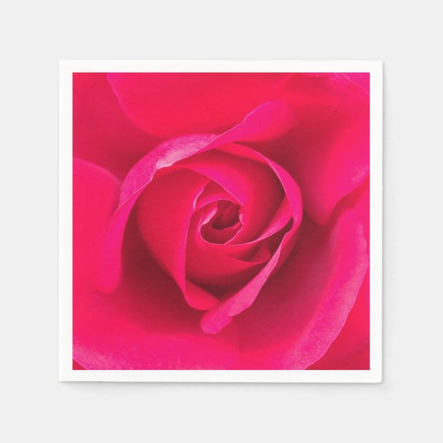 Guardanapo De Papel Romântico Rosa Vermelho Rosa v2 (Frente)