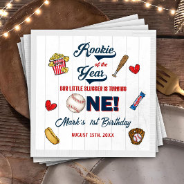 Guardanapo De Papel Rookie do Ano de Aniversário do Beisebol Napkins