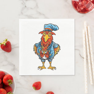 Guardanapo De Papel Rooster de Cartoon Encantado