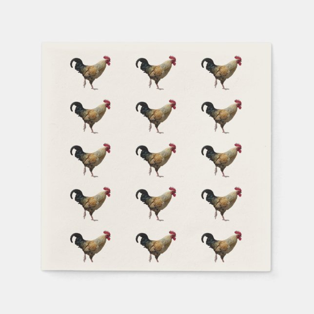 Guardanapo De Papel Rooster Paper Napkins (Frente)